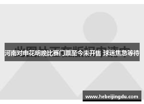 河南对申花明晚比赛门票至今未开售 球迷焦急等待